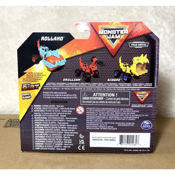 Set of 2 Monster Jam Dirt Squad Trucks — Rollan, Drilliam & Scoopz Series 10 NEW - Picture 7 of 7